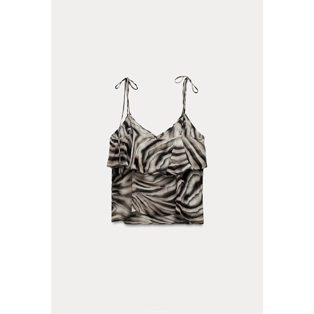 ZARA ANIMAL PRINT TOP ZW COLLECTION - Picture 8 of 11